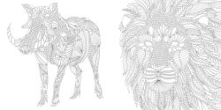 Alternative view 2 of Wild Savannah: A Coloring Book Adventure