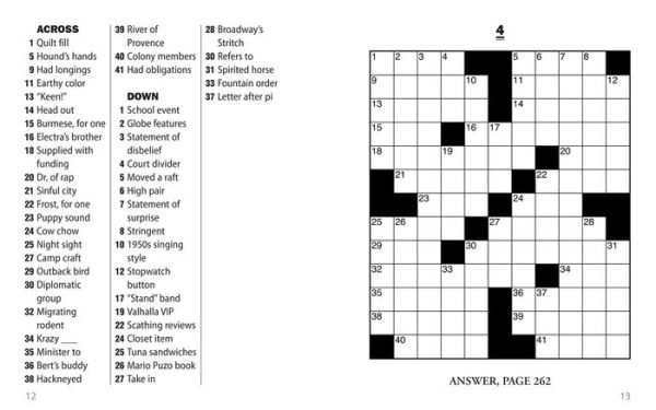 Jumbo Print Easy Crosswords #6