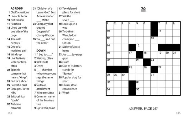 Jumbo Print Easy Crosswords #10