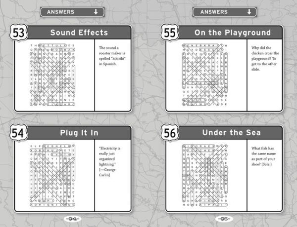 Word Search Puzzles for a Road Trip