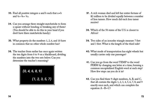 Sip & Solve Two-Minute Brainteasers