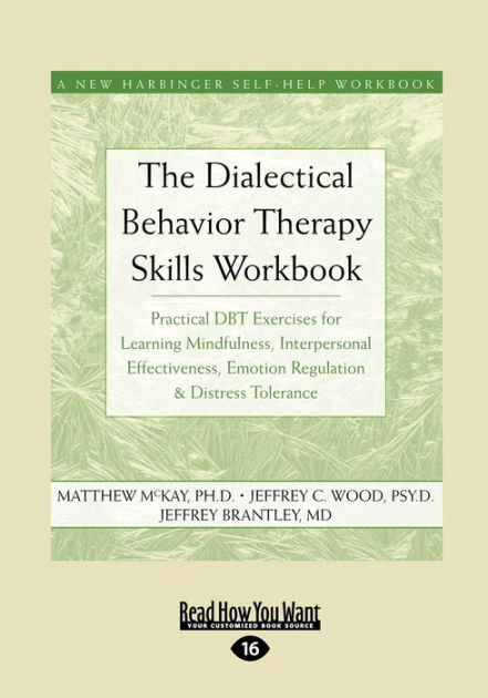 dialectical behavior therapy workbook