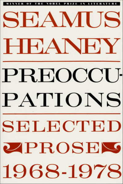 Preoccupations: Selected Prose, 1968-1978