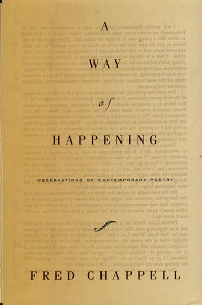 A Way of Happening: Observations of Contemporary Poetry