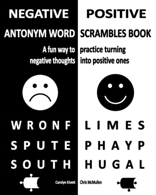 Negative/Positive Antonym Word Scrambles Book A fun way to practice