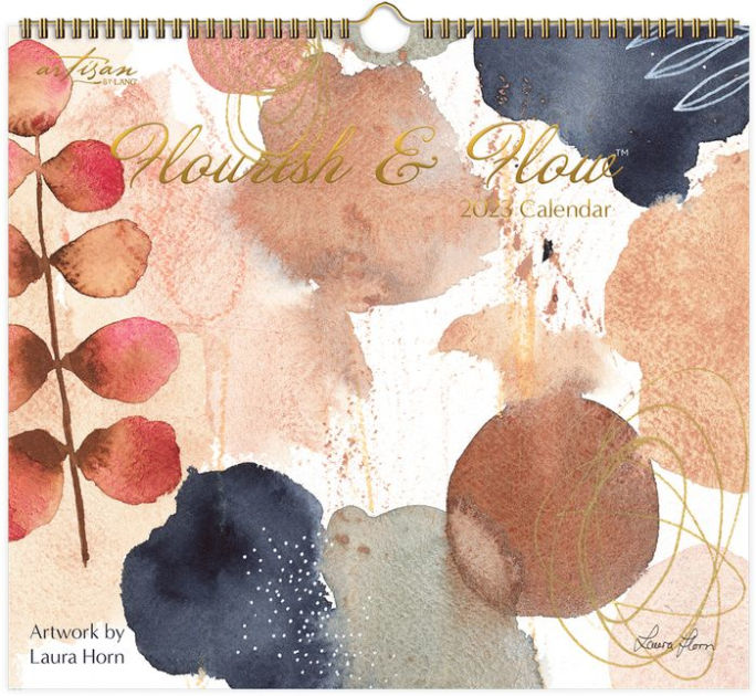 2023 Spiral Wall Calendar, Flourish & Flow by Horn, Laura/Artist