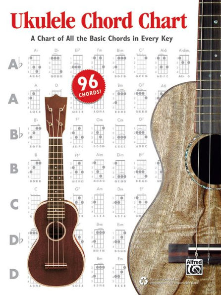 Alfred's Ukulele Chord Chart: A Chart of All the Basic Chords in Every Key, Chart