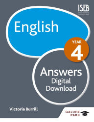 Title: English Year 4 Answers, Author: Victoria Burrill