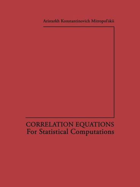 Correlation Equations: For Statistical Computations