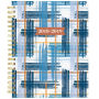2019 Watercolor Plaid Large Student Planner