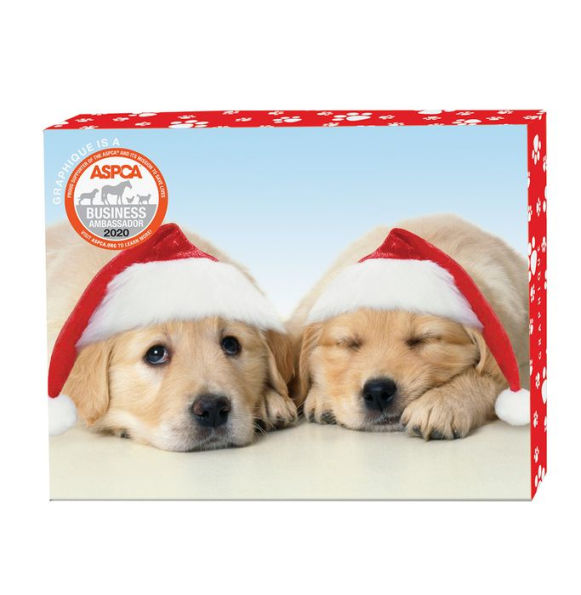 Puppies in Satna Hats ASPCA Christmas Boxed Cards by Graphique de