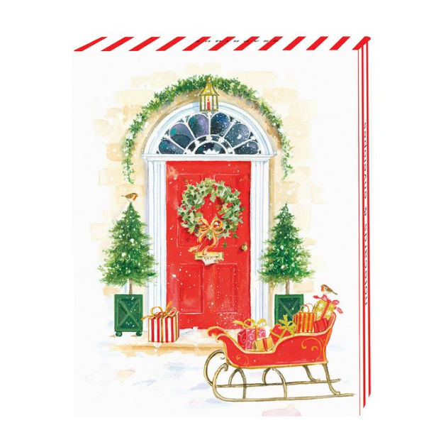 Red Door & Sleigh Christmas Boxed Cards By Graphique De France 