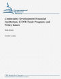 Community Development Financial Institutions (CDFI) Fund: Programs and Policy Issues