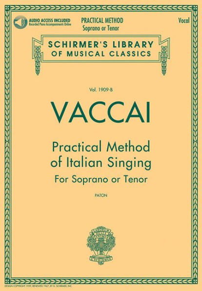 Practical Method of Italian Singing Book/Online Audio
