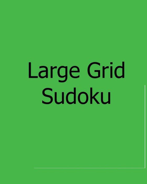 Large Grid Sudoku: Fun, Large Print Sudoku Puzzles