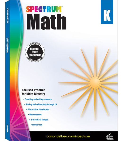 Spectrum Math Workbook, Grade K