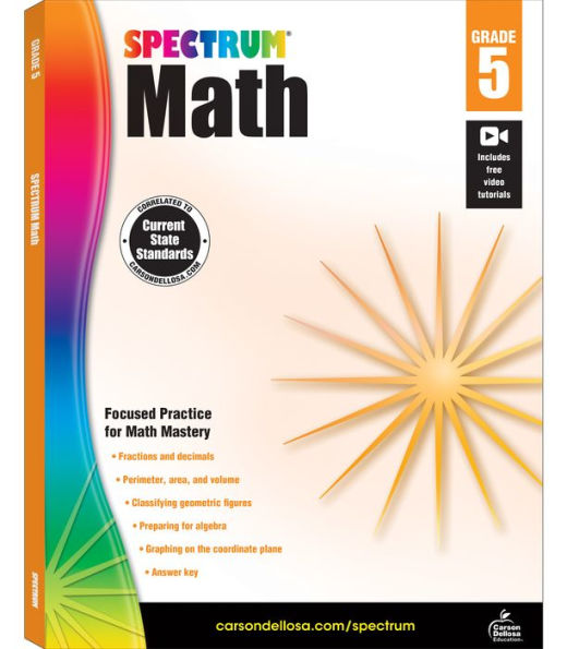 Carson Dellosa CD-704565 Spectrum Math Gr 5