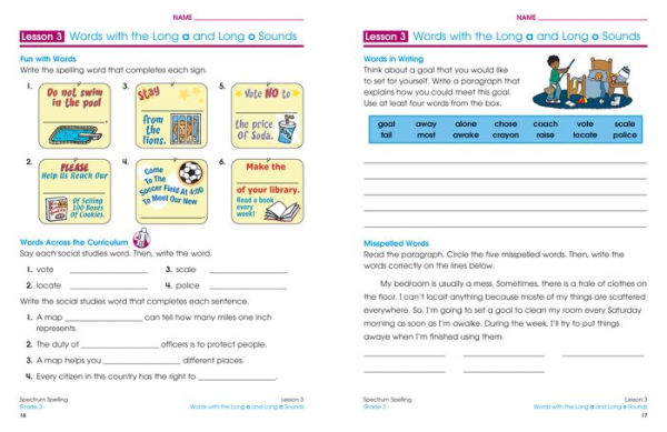 Spectrum Spelling, Grade 3