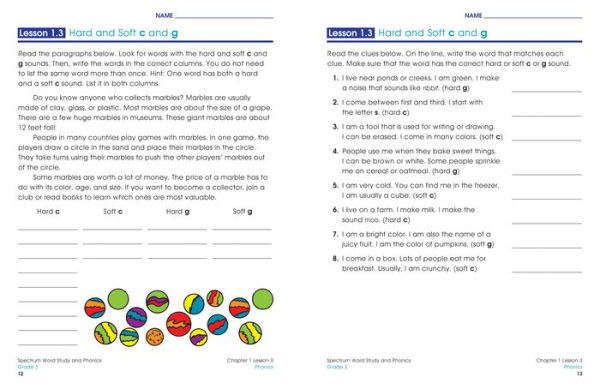 Spectrum Word Study and Phonics, Grade 3