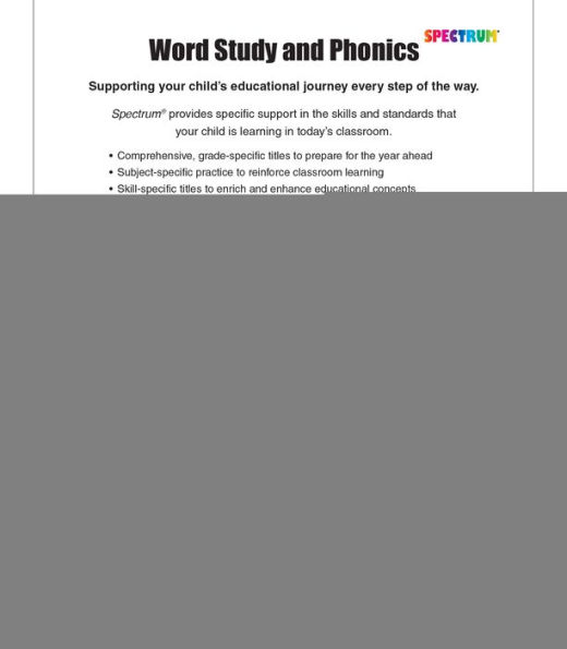 Spectrum Word Study and Phonics, Grade 4