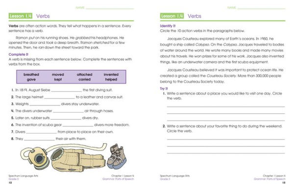 Spectrum Language Arts, Grade 3