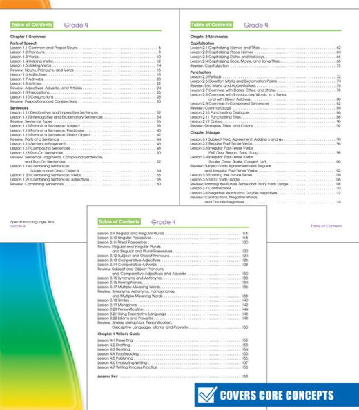 Spectrum Language Arts, Grade 4