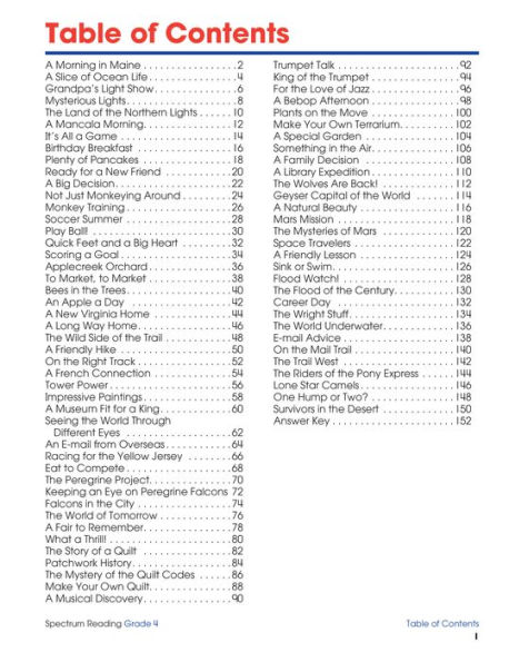 Spectrum Reading Workbook, Grade 4