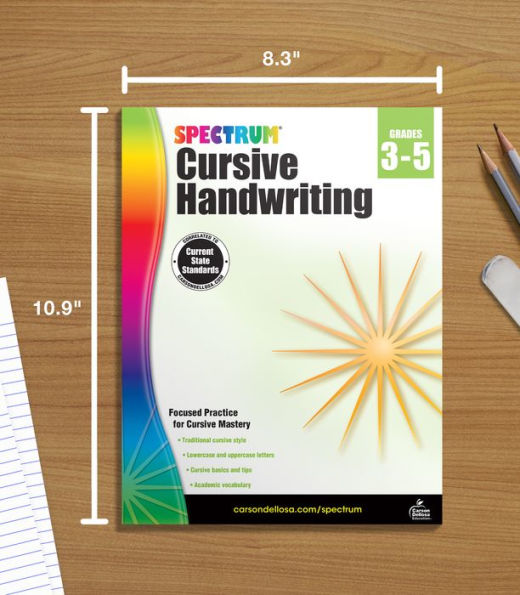 Spectrum Cursive Handwriting, Grades 3 - 5