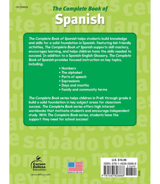 The Complete Book of Spanish, Grades 1 - 3