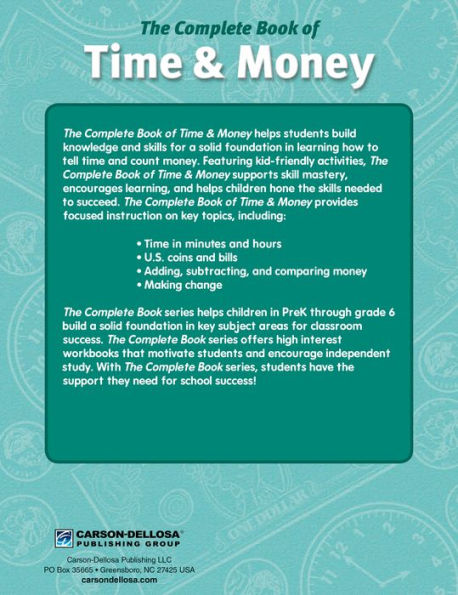 The Complete Book of Time & Money, Grades K - 3