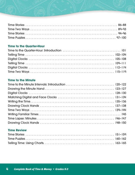 The Complete Book of Time & Money, Grades K - 3