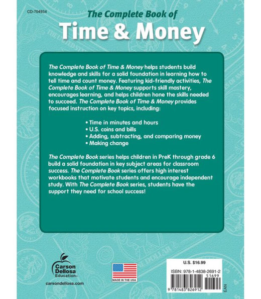 The Complete Book of Time & Money, Grades K - 3
