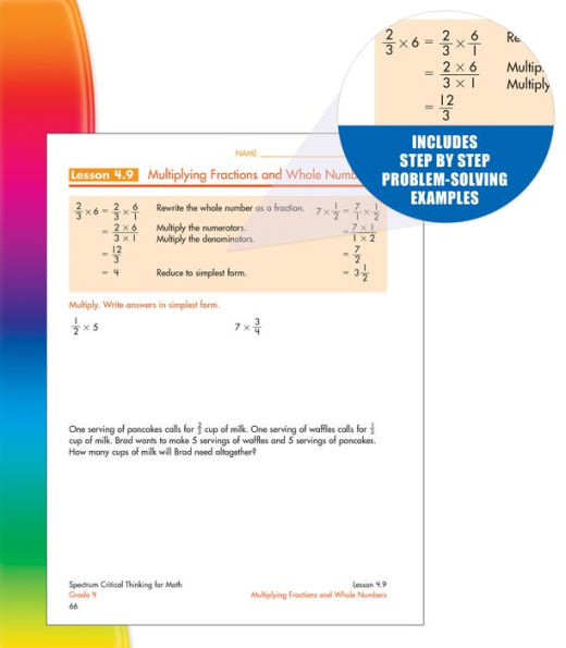 Spectrum Critical Thinking for Math, Grade 4