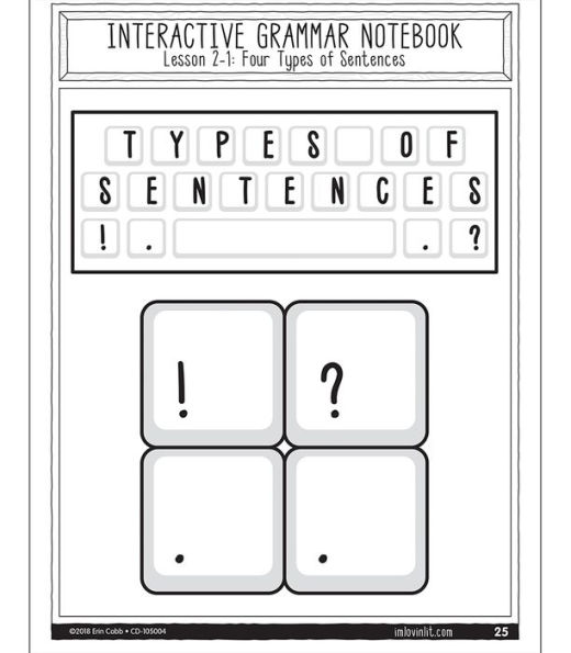 I'm Lovin' Lit Interactive Grammar Notebook, Grades 4 - 8