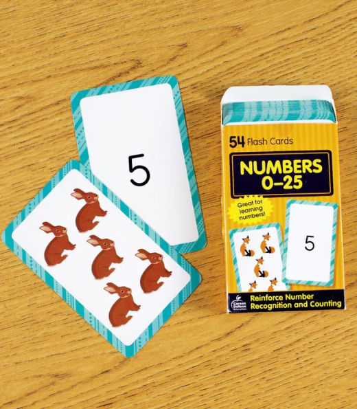 Numbers 0-25 Flash Cards: 54 Flash Cards