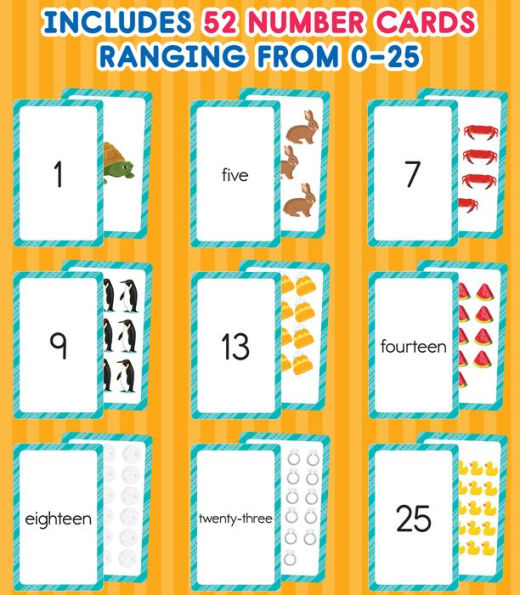 Numbers 0-25 Flash Cards: 54 Flash Cards
