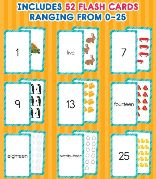 Numbers 0-25 Flash Cards: 54 Flash Cards