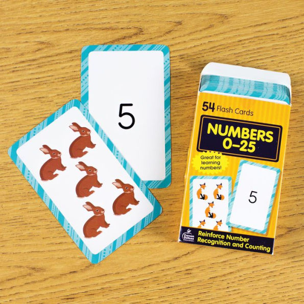 Numbers 0-25 Flash Cards: 54 Flash Cards