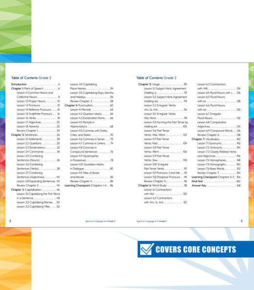 Spectrum Language Arts Workbook, Grade 2