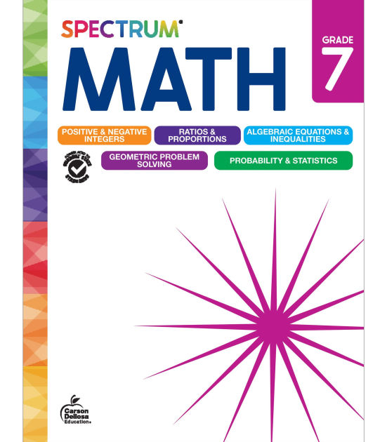 Spectrum Math Workbook, Grade 7 by Spectrum, Carson Dellosa