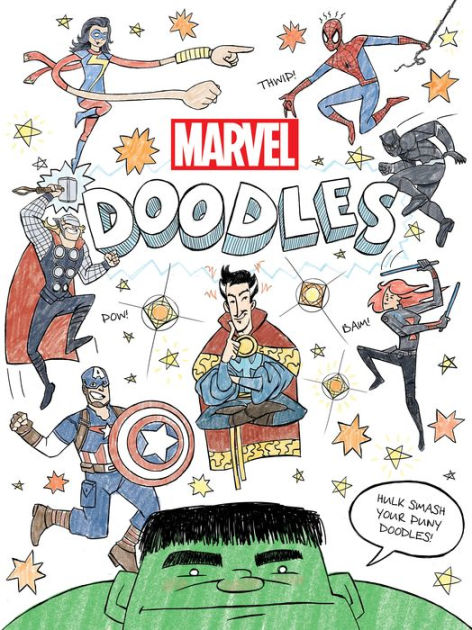 Press　Book　Group,　Paperback　Barnes　Noble®　Marvel　by　Doodles　Marvel