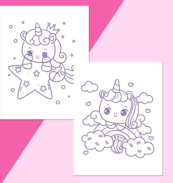 Magical Unicorns Color-Me Magnets