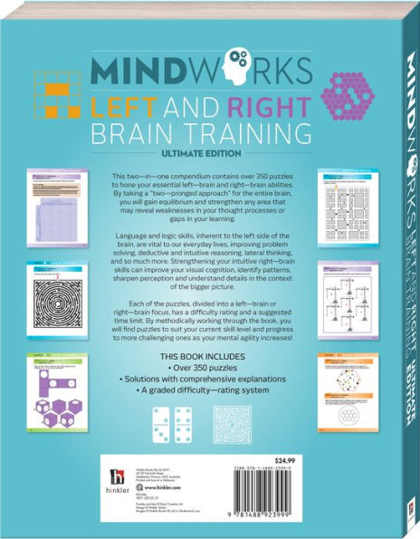 Mindworks Right Brain/Left Brain Puzzle Book