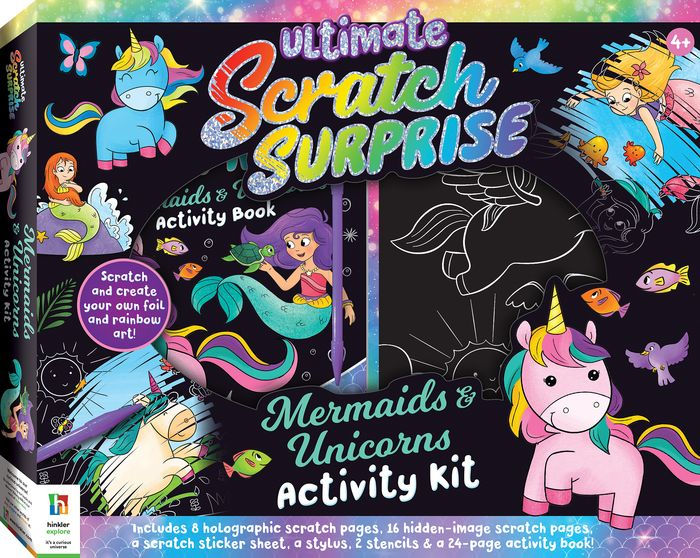 Unicorn & Mermaid Kids Craft Kits, Color-in Puzzles, Party Activity, 8  Pre-cut Puzzles in a Package, for Age 3 and Up. 