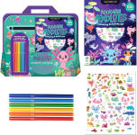 Alternative view 2 of Axolotls and Friends Coloring Set with Lap Desk