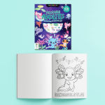 Alternative view 4 of Axolotls and Friends Coloring Set with Lap Desk