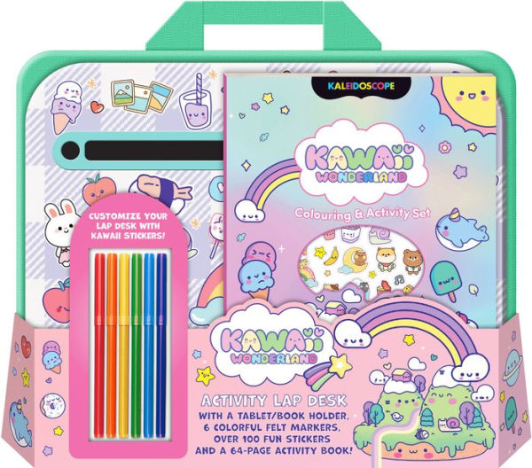 Kawaii Wonderland Coloring Set with Lap Desk