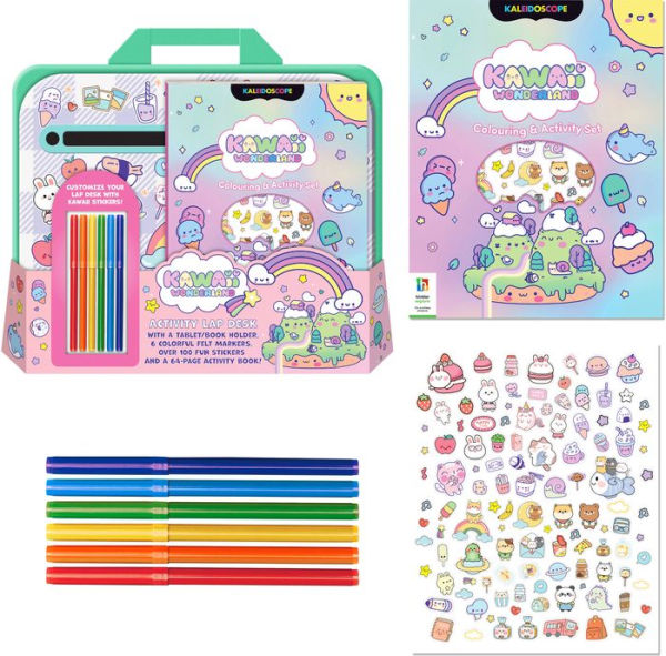 Kawaii Wonderland Coloring Set with Lap Desk