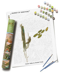Title: Cactus Valley Paint by Numbers Kit & Canvas - DIY Adult Craft Kit - Artist Designed, Author: Journey of Something