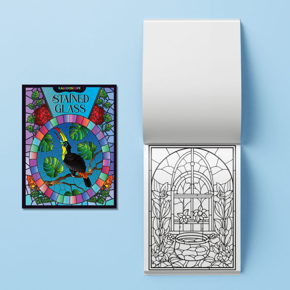 Kaleidoscope Stained Glass Coloring Kit